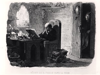 Claude Frollo in the Tiny Room of the Tower, Illustration from 
